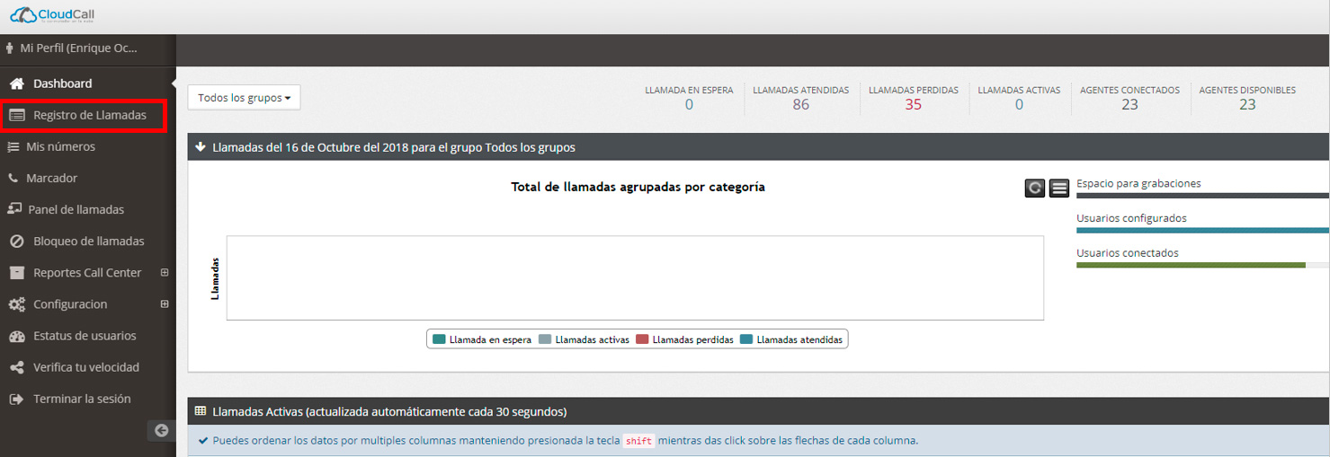 Registro de Llamadas