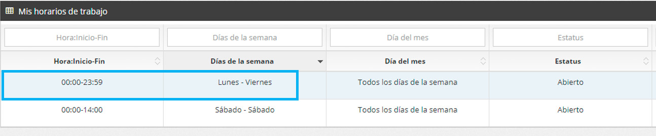 horario trabajo conmutadores