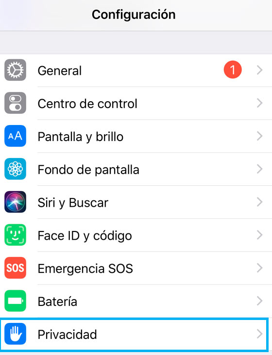 Configuracion de privacidad para Zoiper en iPhone