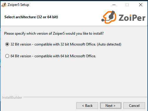 Elige la version de Zoiper para Windows