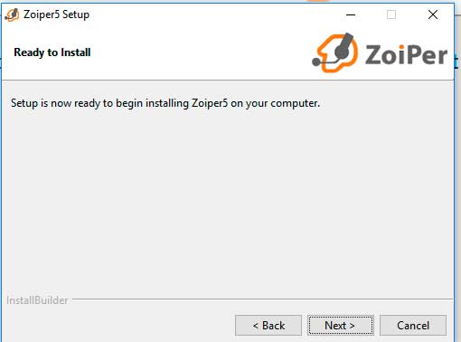 Iniciar instalacion de Zoiper en Windows